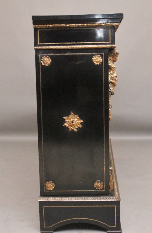 19TH CENTURY EBONISED BOULLE CABINET - ADDITIONAL PHOTO 14