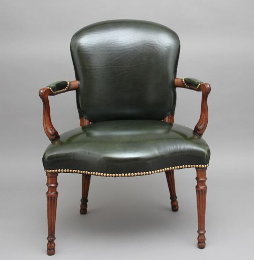 19TH CENTURY MAHOGANY OPEN ARMCHAIR - ADDITIONAL PHOTO 1