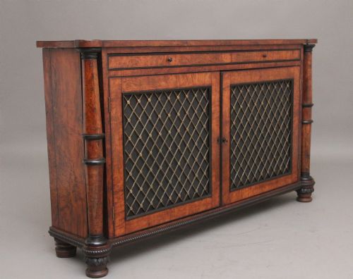 EARLY 19TH CENTURY POLLARD OAK AND EBONY CABINET - ADDITIONAL PHOTO 2