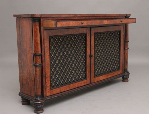EARLY 19TH CENTURY POLLARD OAK AND EBONY CABINET - ADDITIONAL PHOTO 3