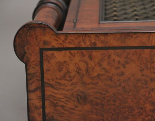 EARLY 19TH CENTURY POLLARD OAK AND EBONY CABINET - ADDITIONAL PHOTO 8