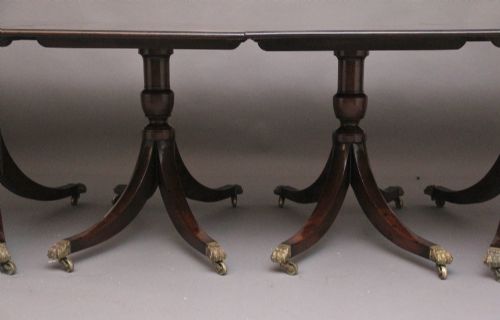 A LARGE EARLY 20TH CENTURY MAHOGANY FOUR PEDESTAL DINING TABLE - ADDITIONAL PHOTO 9