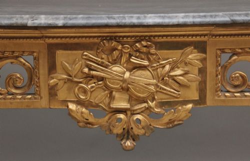 A SUPERB QUALITY 18TH CENTURY ITALIAN GILTWOOD CONSOLE TABLE - ADDITIONAL PHOTO 2