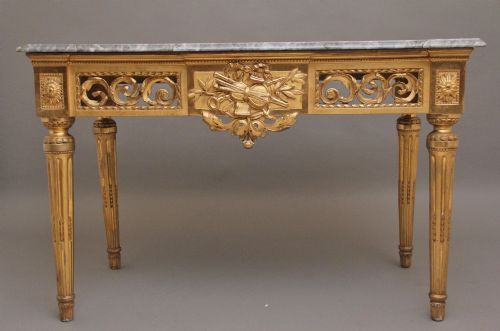 A SUPERB QUALITY 18TH CENTURY ITALIAN GILTWOOD CONSOLE TABLE - ADDITIONAL PHOTO 11