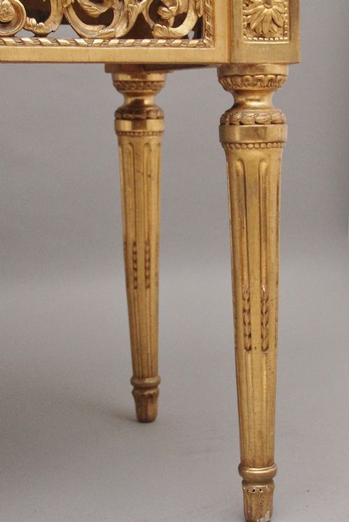 A SUPERB QUALITY 18TH CENTURY ITALIAN GILTWOOD CONSOLE TABLE - ADDITIONAL PHOTO 13