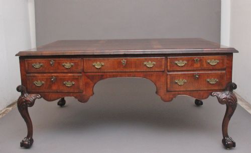 19TH CENTURY WALNUT PARTNERS DESK
