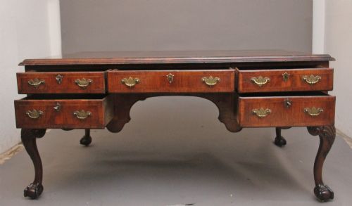 19TH CENTURY WALNUT PARTNERS DESK - ADDITIONAL PHOTO 13