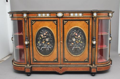 19th Century Amboyna and Ebonised Credenza