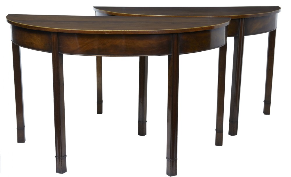 Pair demi-lune tables