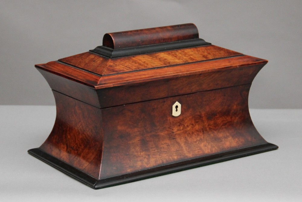 Walnut tea caddy