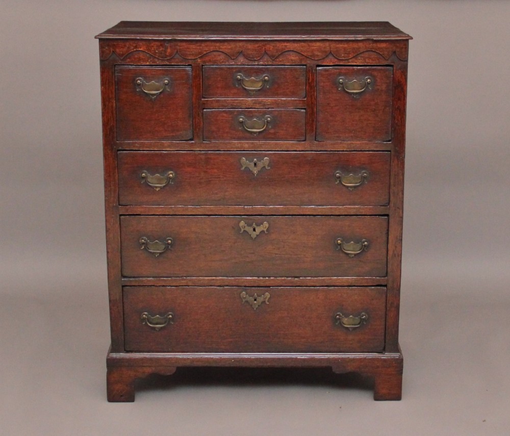An 18th Century oak chest of drawers