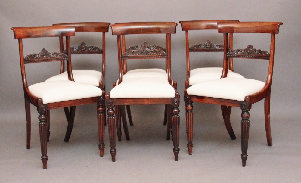 Six rosewood chairs