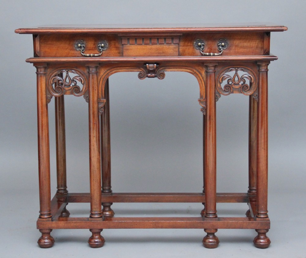 Walnut side table