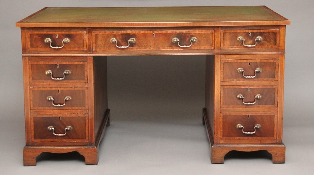 Mahogany inlaid desk