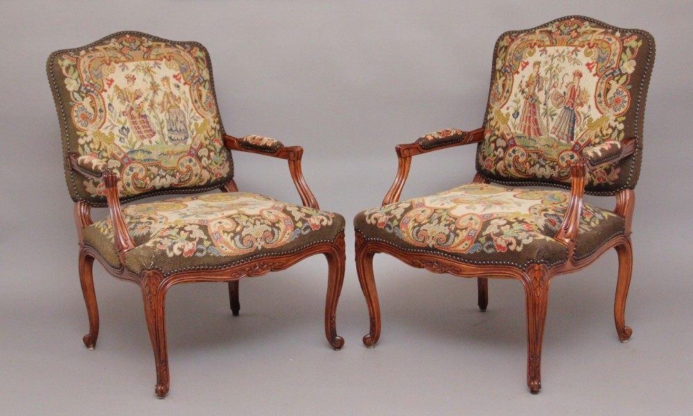 Pair of French armchairs