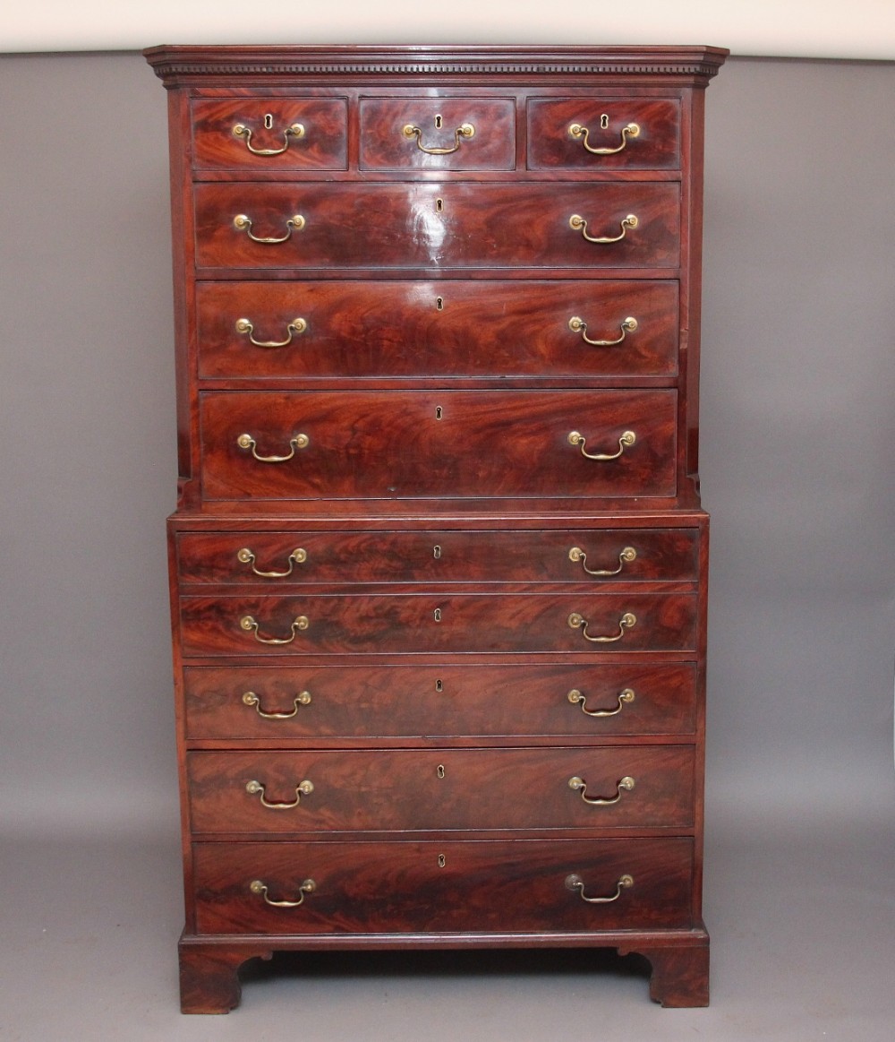 Secretaire chest on chest