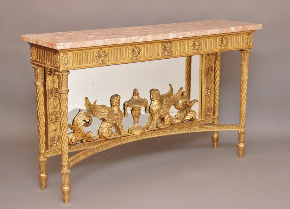 Giltwood console table