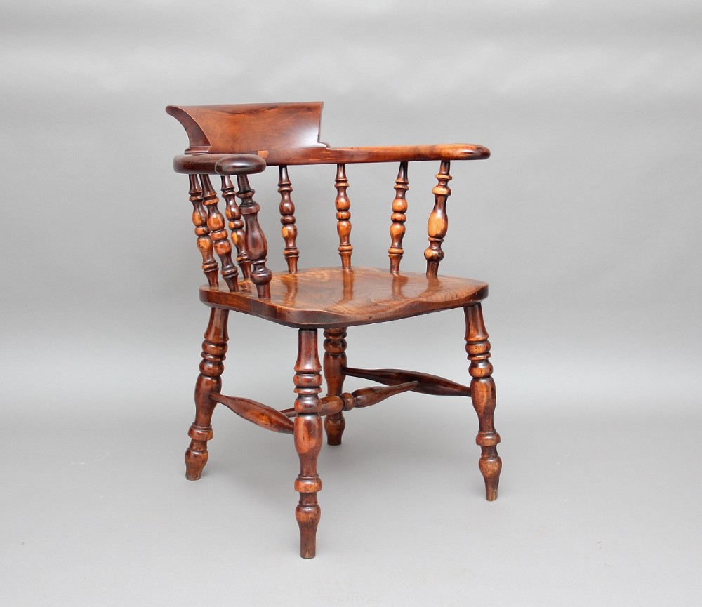 Yew wood captains chair