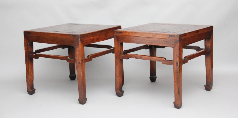 Pair Chinese side tables