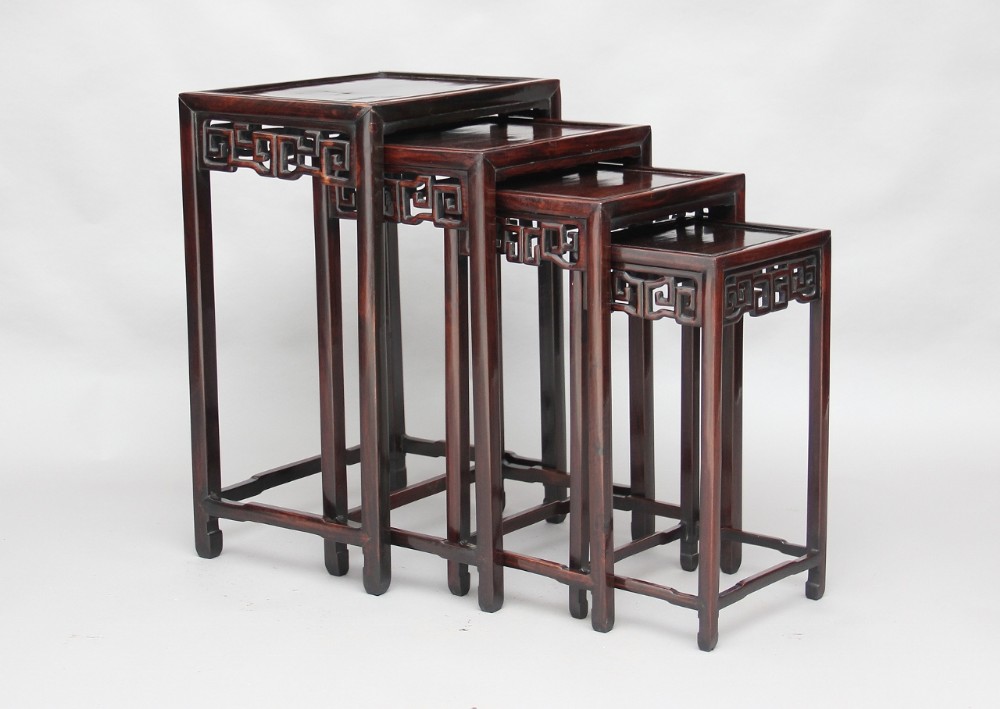 19th century Chinese nest of tables