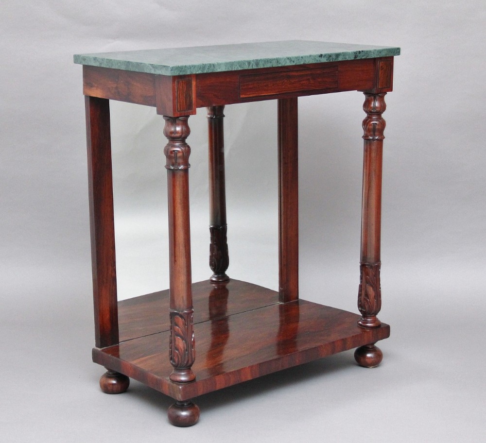 19th century Marble top console table