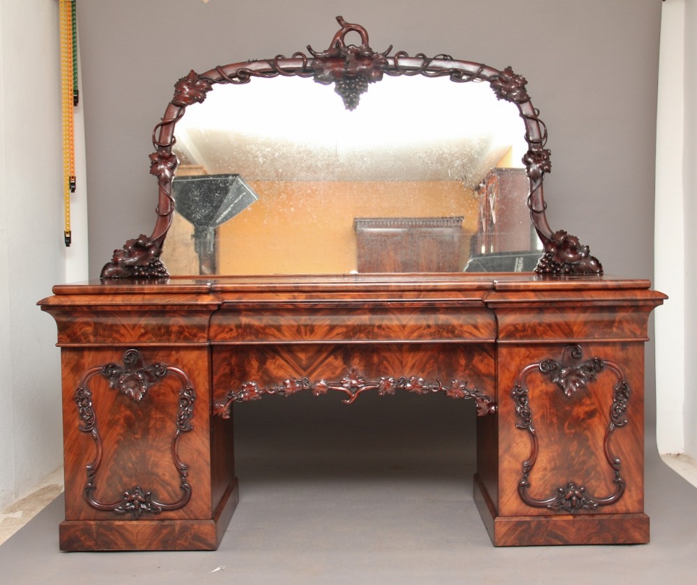 19th century Carved mahogany sideboard