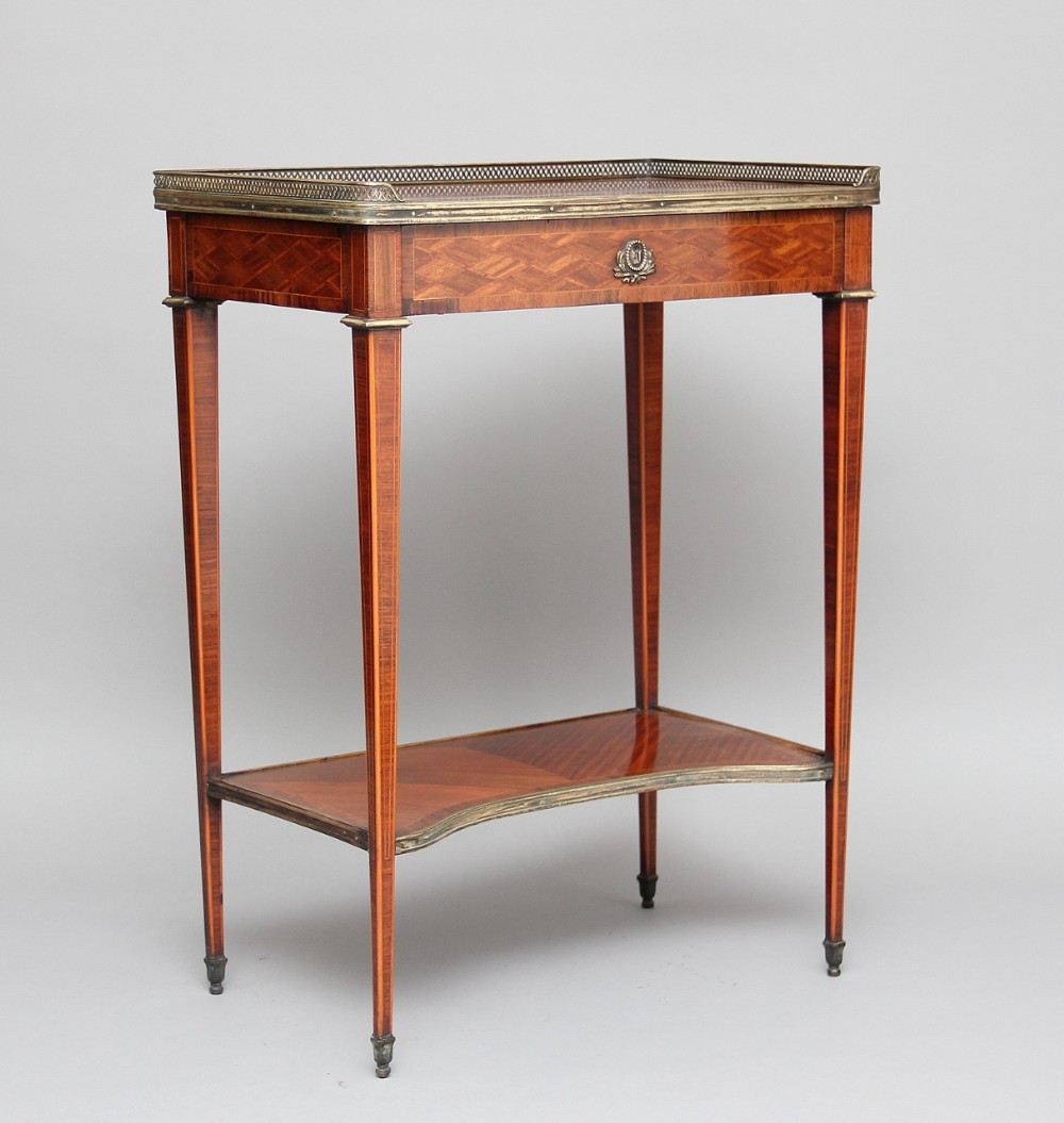 Parquetry side table
