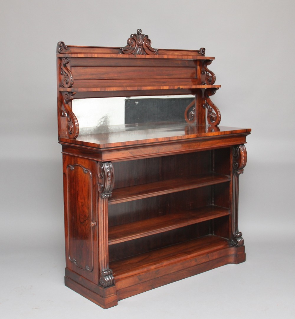 Rosewood open bookcase