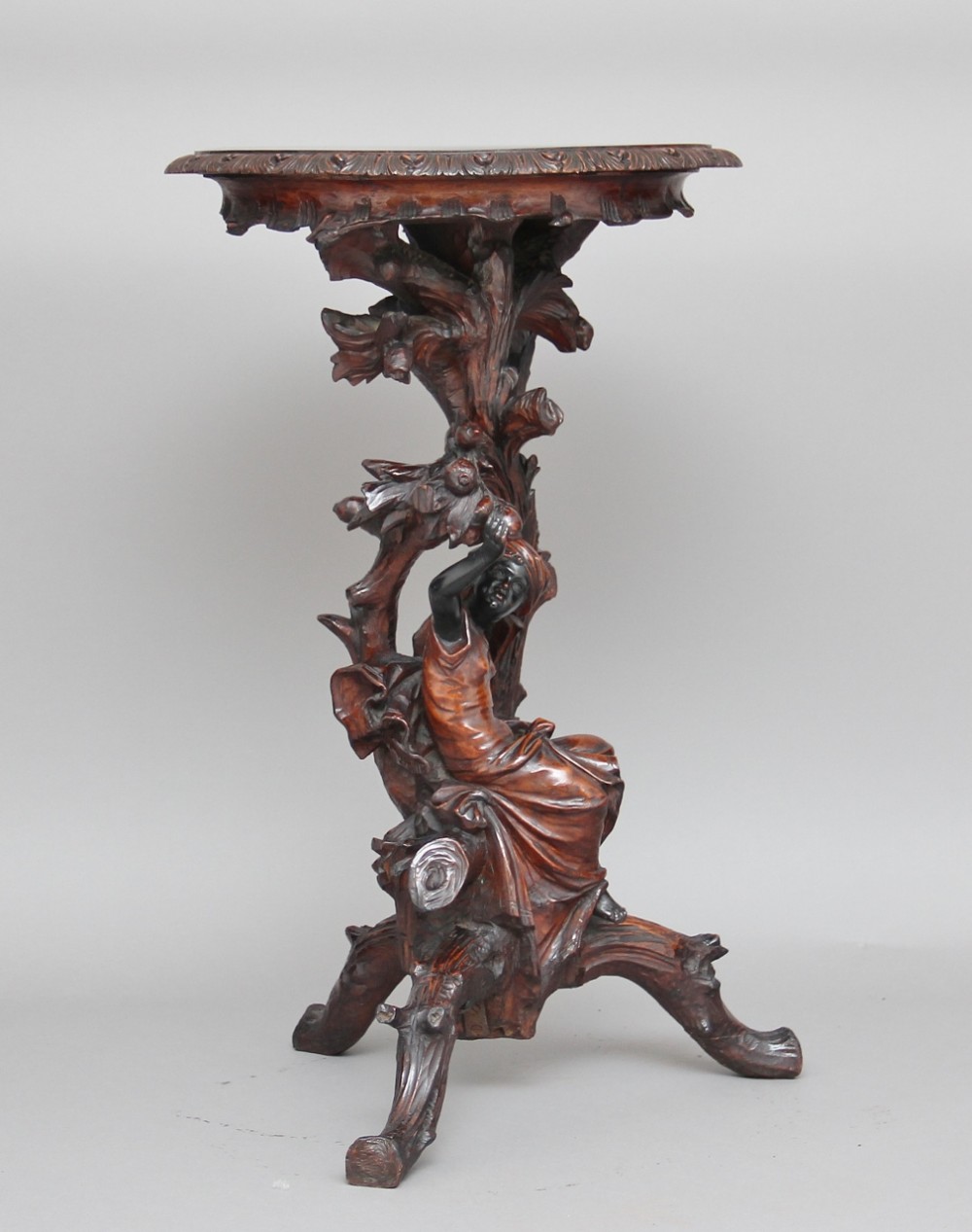 19th century Carved torchere table