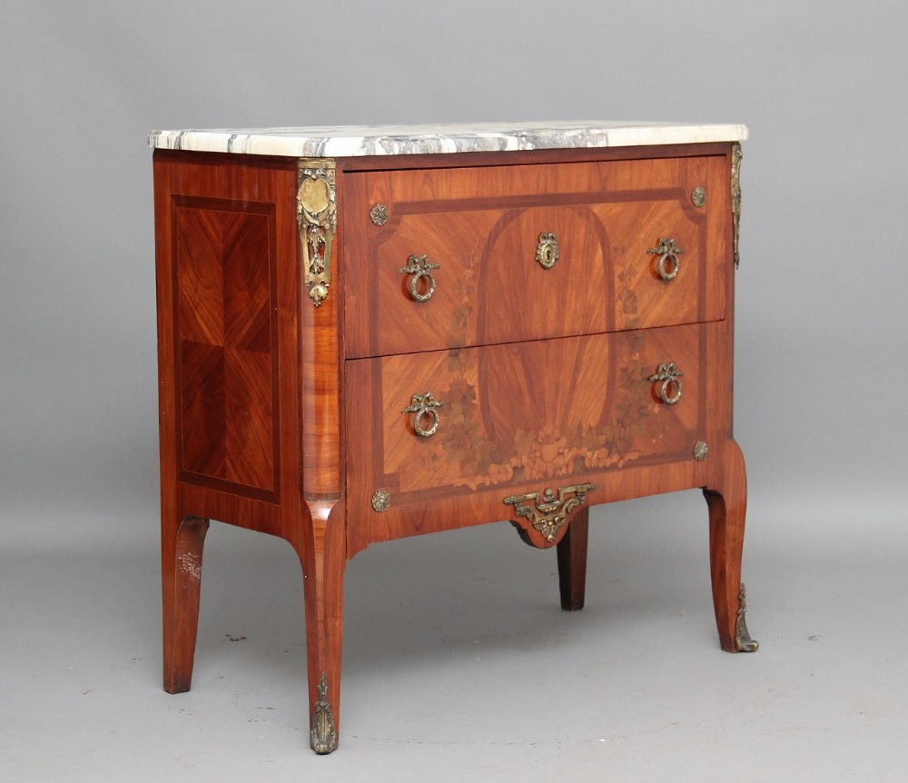 Early 20th Century French marble top commode