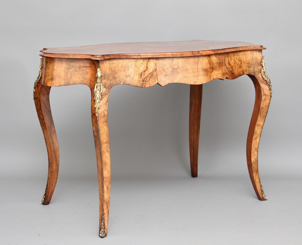 19th Century walnut center table