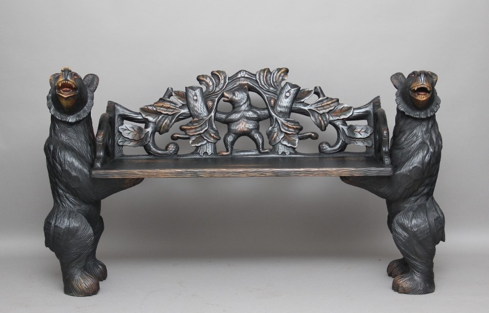 Early 20th Century Swiss hall bench