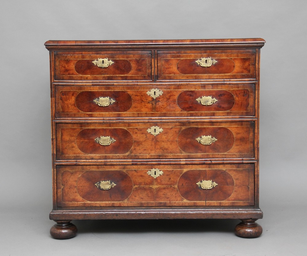 18th Century oyster wood chest