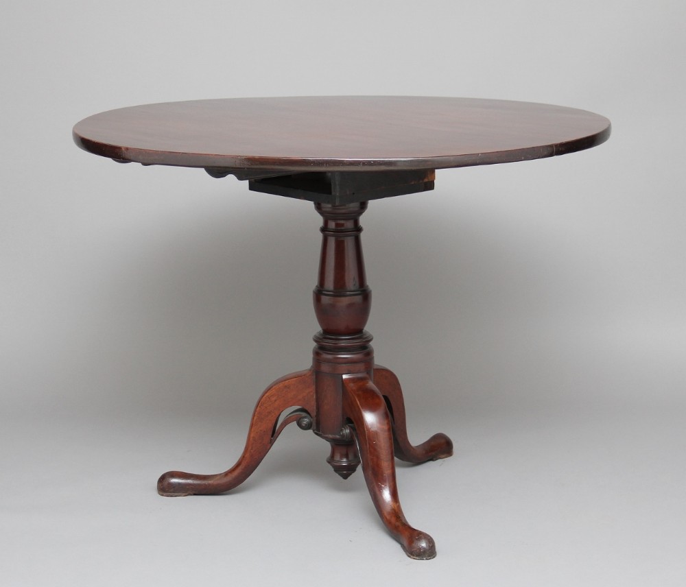 18th Century mahogany tripod table