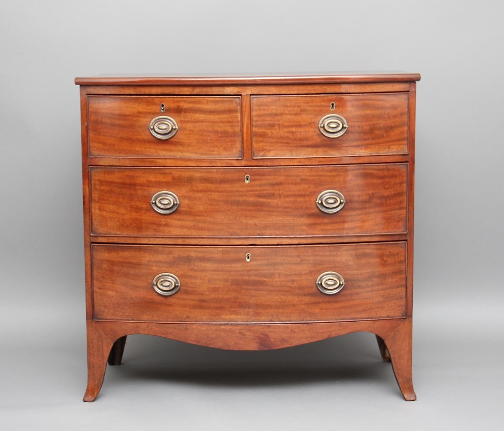 19th Century mahogany bowfront chest of drawers