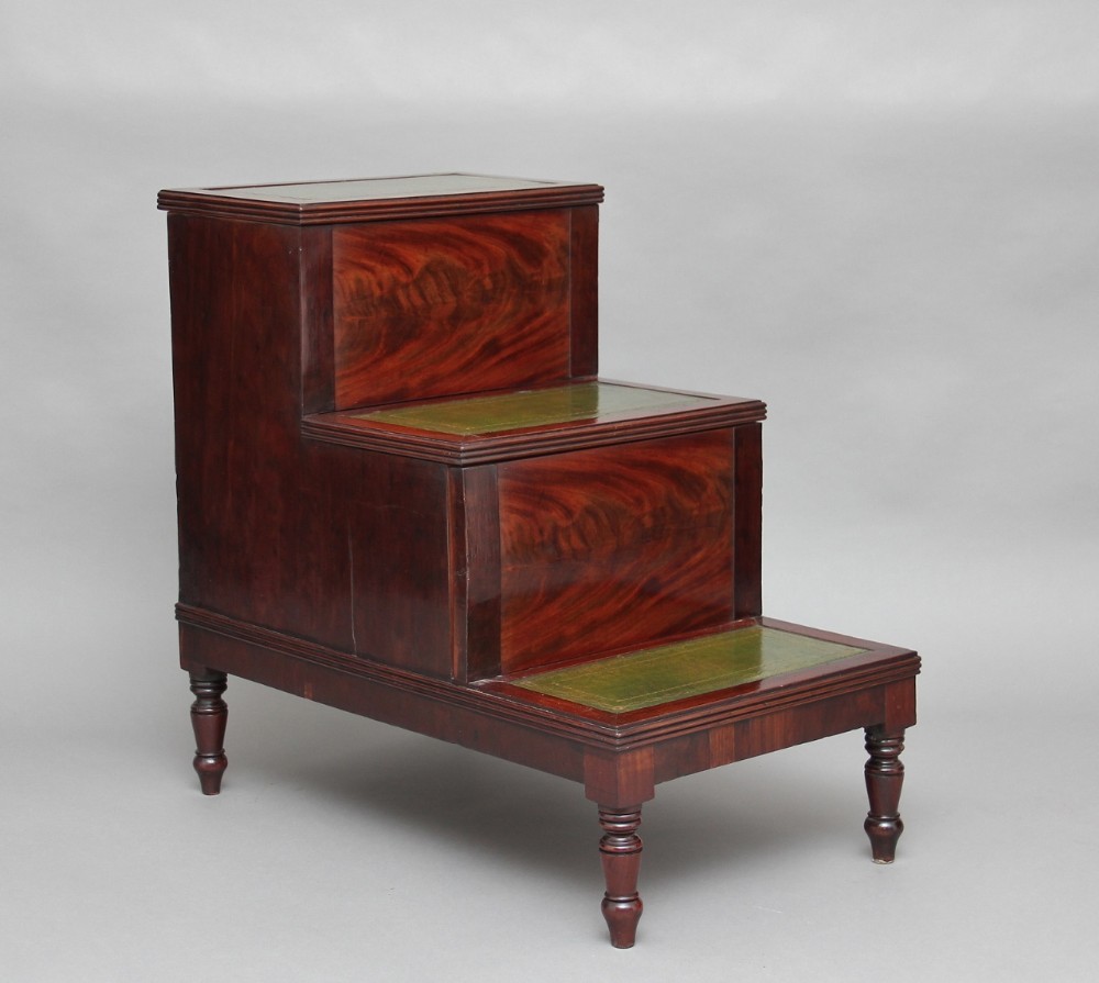 19th Century mahogany step commode
