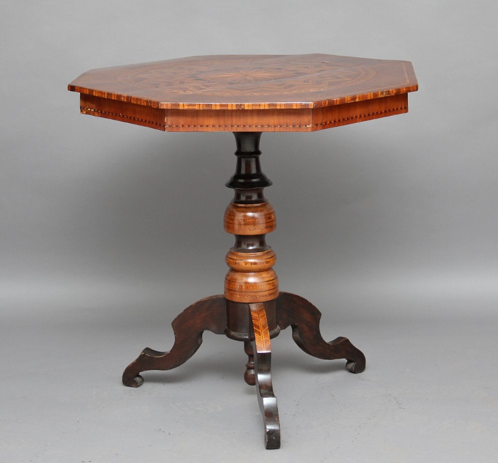 19th Century walnut inlaid table