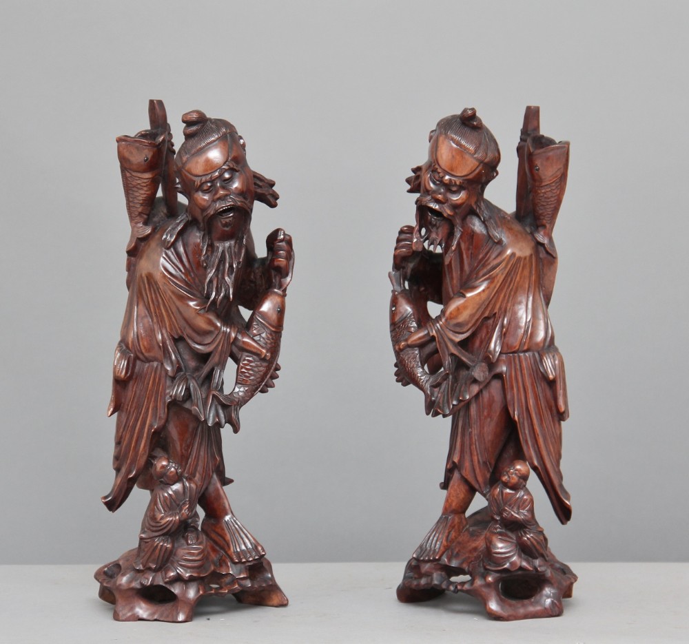 Pair 19th Century Chinese figures