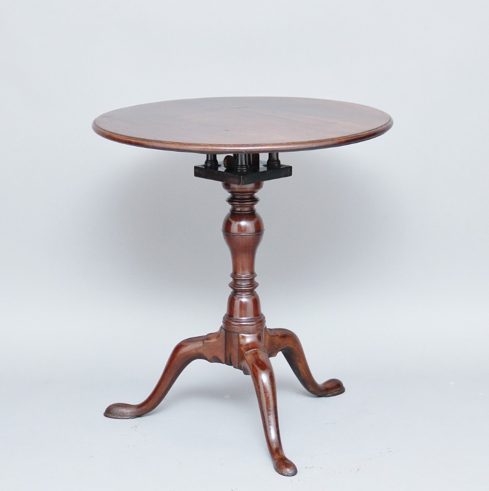 18th Century mahogany birdcage tripod table
