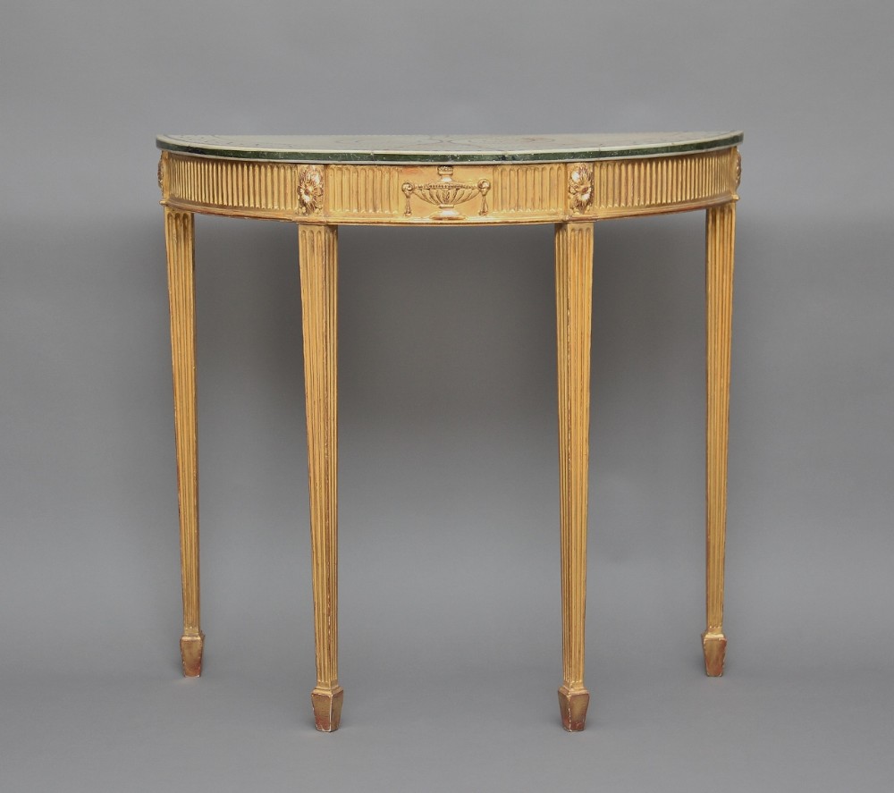 Early 19th Century marble top consul table
