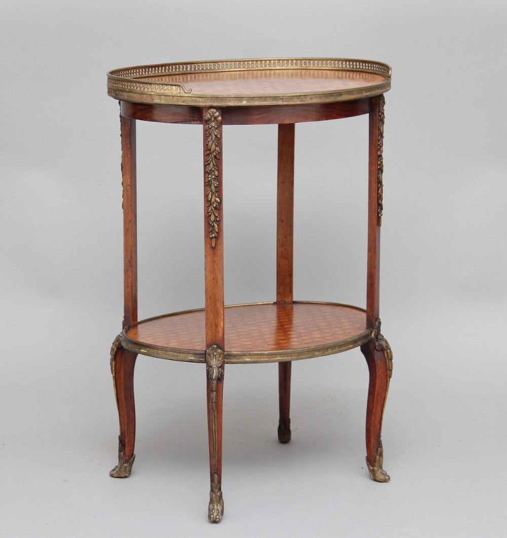19th Century Kingwood and parquetry etagere