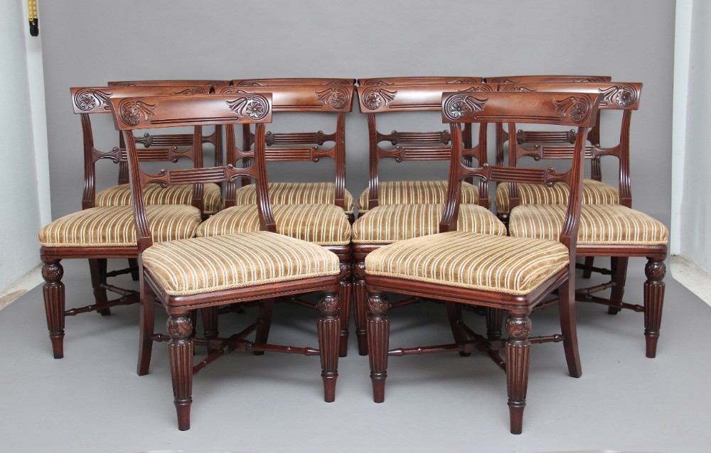 Set of ten 19th Century dining chairs