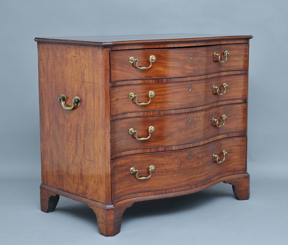 19th Century serpentine chest of drawers
