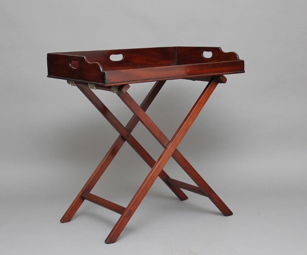 19th Century mahogany butlers tray