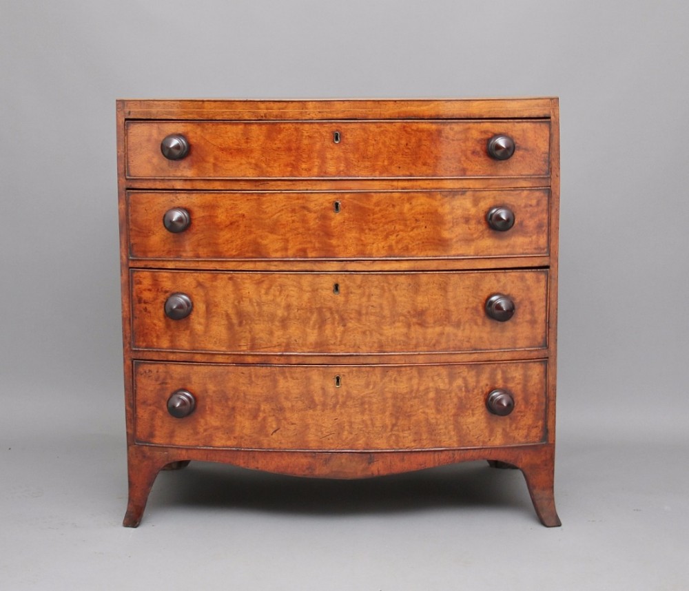 19th Century elm bowfront chest