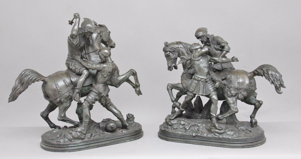A pair of 19th Century French bronzes by Louis- Marie Moris
