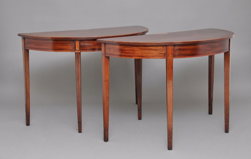 Pair of 19th Century mahogany consul tables