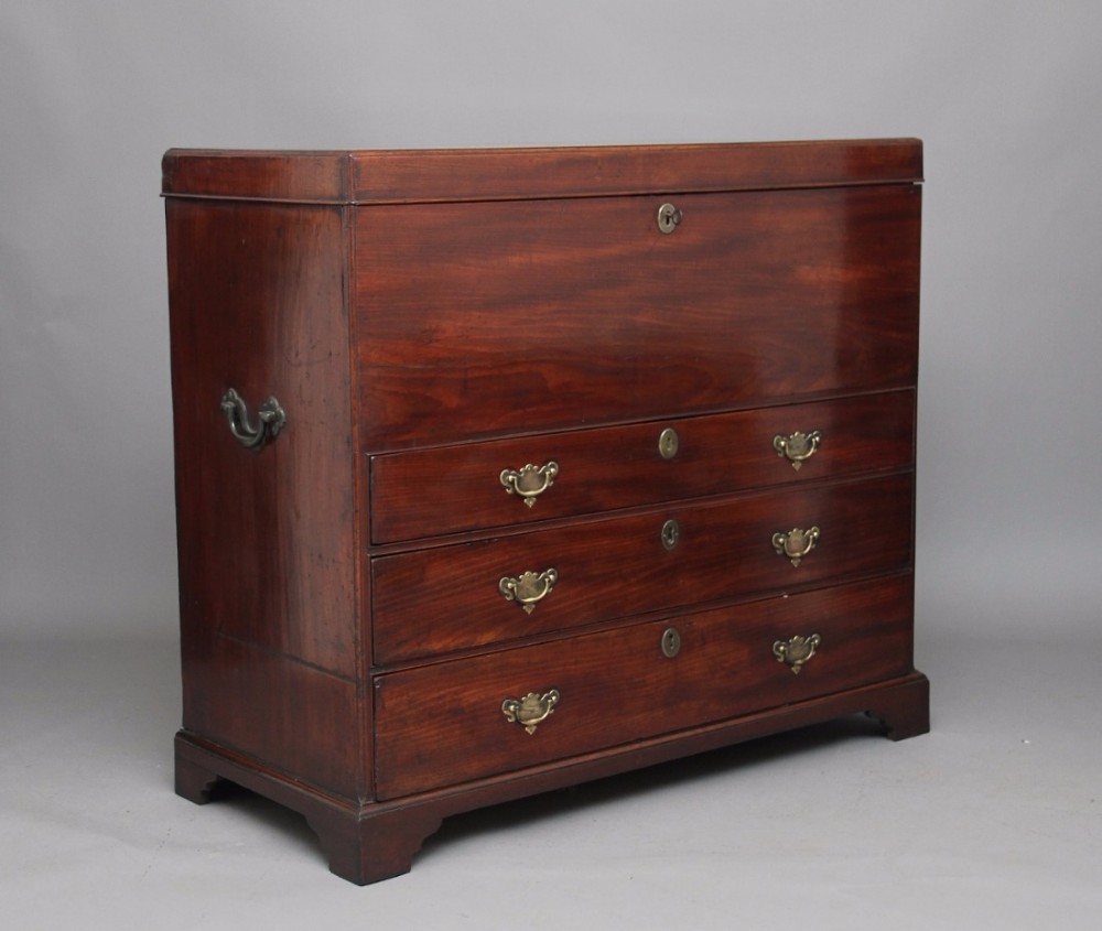 18th Century mahogany mule chest