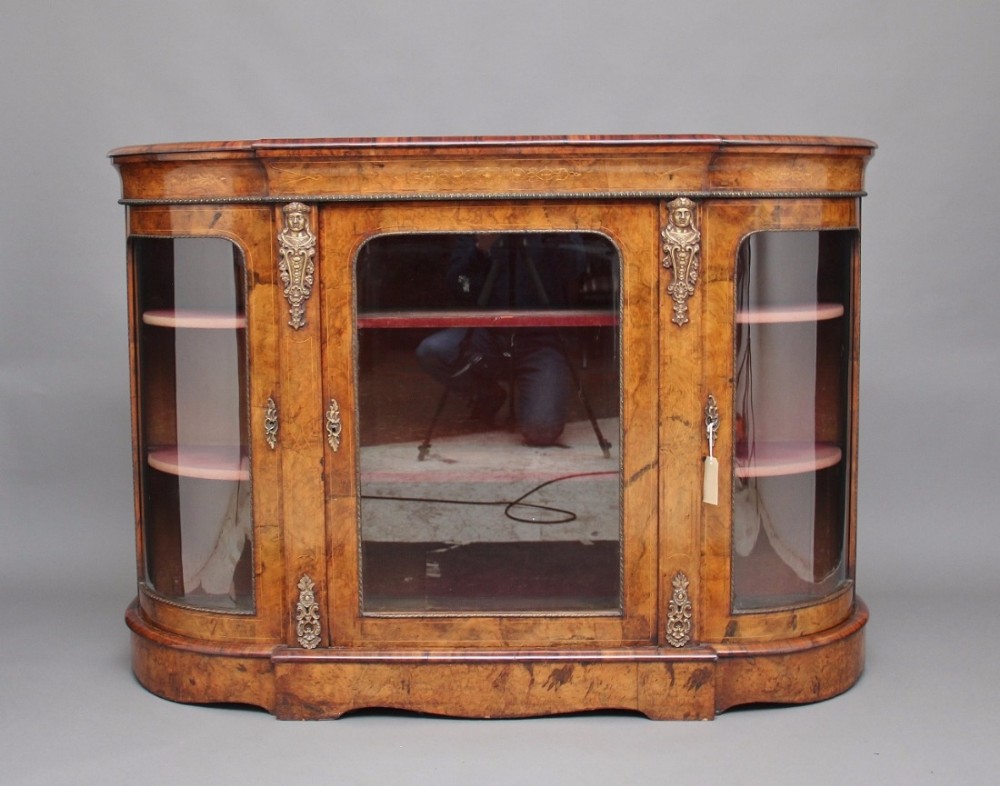 19th Century walnut credenza