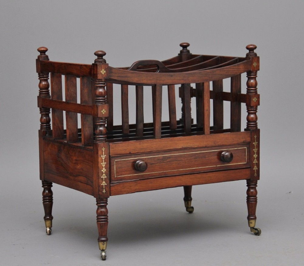 19th Century rosewood canterbury